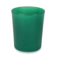 Teelichtglas in Smaragdgr&uuml;n, 70 mm.