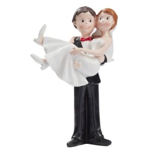 Großes Deko Hochzeitspaar, Tortenfigur, 15 cm