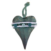 Holz Herz mit Wollschnur zum Aufhän gallery