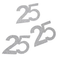 10 Streuteile Jubiläumszahl 25 in S gallery