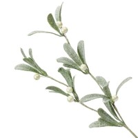 Kunstblume Mistelzweig mit Schnee und Gl gallery