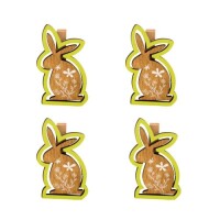 4 Deko Holz Klammern Osterhase in Hellbr gallery