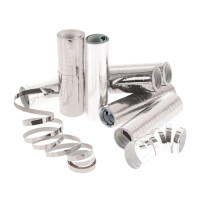 Luftschlangen in Silber Metallic.