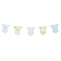 3 Meter Taufe Girlande mit 12 Babybody-W gallery