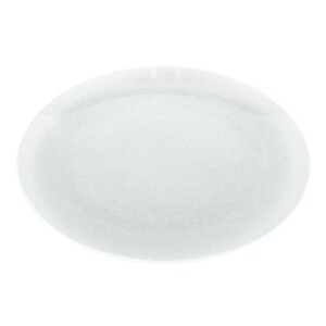 Glas Kerzenteller mit feiner Struktur, 19,5 cm.