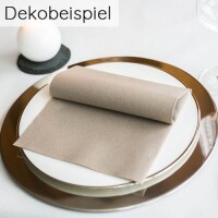 50er Pack Tafeldeko Premium Faltservietten in Greige, 40 x 4