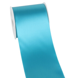 25 Meter Satin Tischband in Türkis, 10 cm.