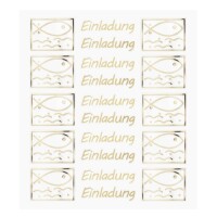 Klebe Sticker Fischmotiv -Einladung- in  gallery
