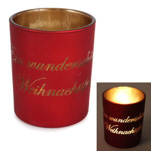 Teelichtglas -Ein wunderschönes Weihnachtsfest- in...