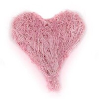 Sisal Herz in Rosa. gallery
