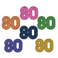 10 Holz Streuteile 80er Jahre Party, Ret gallery