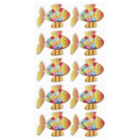 Klebe Sticker Fische mit Regenbogen Schu gallery