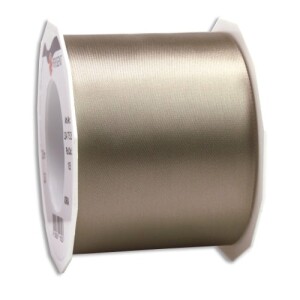 25 Meter Satin Tischband Adria in Taupe, 70 mm.