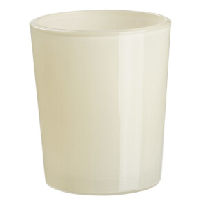 Teelichtglas in Creme, 70 mm.