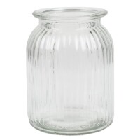 Glas Windlicht, Vase, Längsstreifen gallery