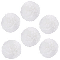 6 Kleine Pompons in Weiß, 30 mm, a gallery