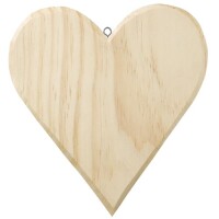 Holz Herz mit &Ouml;se, natur, 21 cm, f&uuml;r...