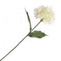 Kunstblume Hortensie in Creme-Weiß, 62 cm. 2