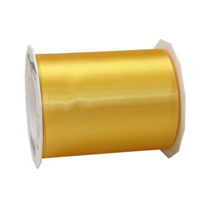 25 Meter Satin Tischband Adria in Gelb, 11 cm.