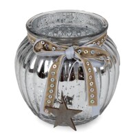 Glas Windlicht, Weihnachten mit Holz Ste gallery