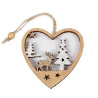 6 Holz Christbaumschmuck, Geschenkanh&au gallery