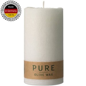 Stumpenkerze Pure Olive, Eco in Naturweiß, 130 x 70...