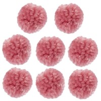 8 Kleine Pompons in Himbeere, 20 mm. gallery