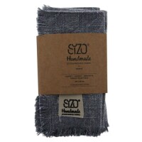 4 Baumwoll Servietten, Sizo® Handmade, stonewashed, in D