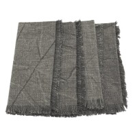4 Baumwoll Servietten, Sizo® Handmade, stonewashed, in G