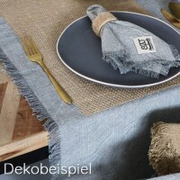4 Baumwoll Servietten, Sizo® Handmade, stonewashed, in G