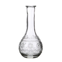 Glas Flaschen Vase, Vintage, klar, 17 cm gallery