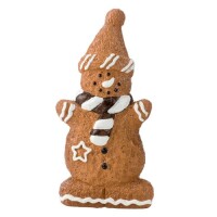 Keramik Figur Weihnachten, Lebkuchen Schneemann , 17 cm,...