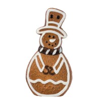 Keramik Figur Weihnachten, Lebkuchen Schneemann , 14,5...