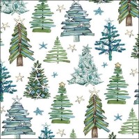 20er Pack Servietten Weihnachtsbäum gallery