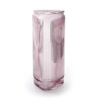 Glas Vase Dreieck, gestreift in Lila, 20 gallery