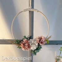 Dekobeispiel für 4er Bund Deko Blumen in Altrosa, 26 cm