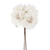 4er Bund Deko Blumen in Wei&szlig;, 26 cm.