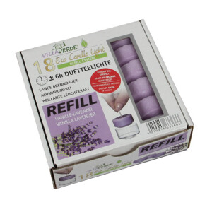 18 Wachsrohlinge, Duftteelichter Vanille-Lavendel...