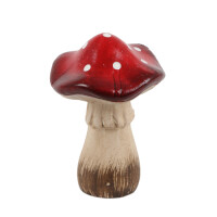 Kleiner Keramik Fliegenpilz in Rot/Wei&s gallery