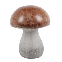 Keramik Pilz in Braun/Grau, 12 cm. gallery