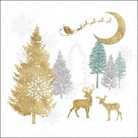 20er Pack Servietten Weihnachten, Winterwald in...