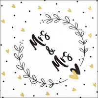 20er Pack Servietten Hochzeit -Mrs & gallery