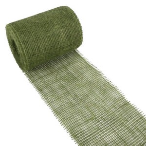 10 Meter Jute Tischband, schmal, grobmaschig in...