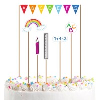 6 Deko Stecker, Tortendeko, Einschulung, gallery