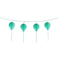 1,8 Meter Wabenballgirlande in Mint