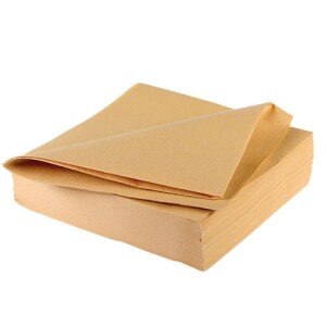 25er Pack Premiumservietten in Camel, 40 x 40 cm.