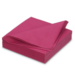 25er Pack Premiumservietten in Fuchsia, 40 x 40 cm.