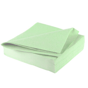 25er Pack Premiumservietten in Mintgrün, 40 x 40 cm.