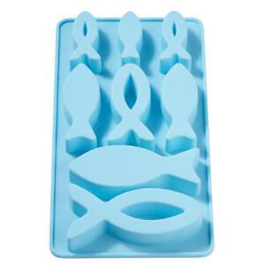 Silikonform, Gießform Fische 4,5-9 cm,...