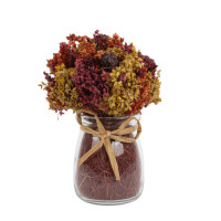 Trockenblumen Bouquet mit Vase in herbstlichen...